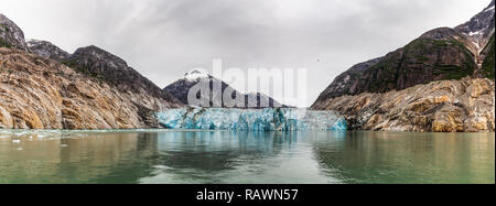 Panoramablick über Endicott Arm Gletscher in Tracy Arm-Fjords Terror Wüste, Alaska Stockfoto