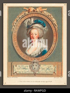 Pierre-Michel Alix nach Elisabeth-Louise Vigée Le Brun (Französisch, 1762-1817), Königin Marie-Antoinette, C. 1789 Neuerfundene Stockfoto