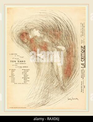 Henri Bataille, Französisch (1872-1922), Tonne Sang, C. 1895, Lithographie in Grau auf Webte Papier. Neuerfundene durch Gibon. Klassische neuerfundene Stockfoto