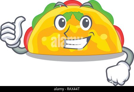 Daumen hoch omelatte auf Charakter Teflon gebraten wird Stock Vektor