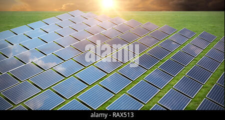 Das zusammengesetzte Bild von Solarzellen Stockfoto