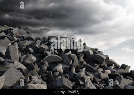 Das zusammengesetzte Bild im Stapel der Felsen Stockfoto