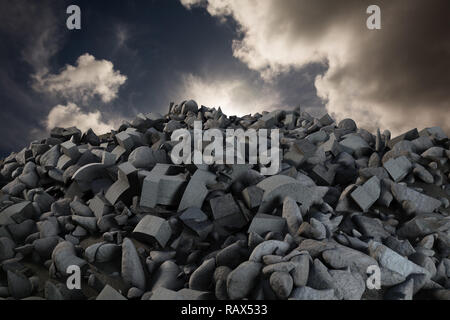 Das zusammengesetzte Bild im Stapel der Felsen Stockfoto