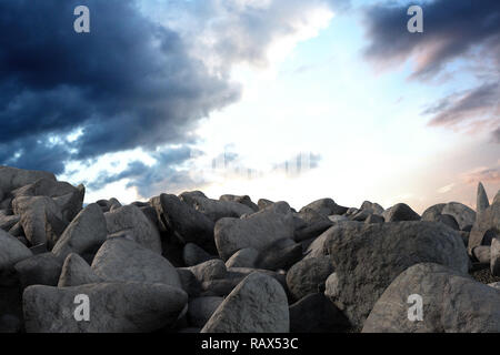 Das zusammengesetzte Bild im Stapel der Felsen Stockfoto