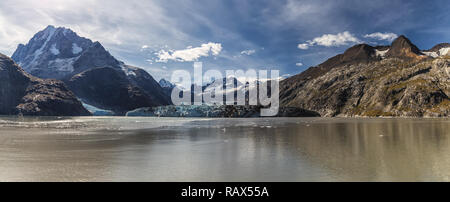 Panoramablick von der Johns Hopkins Gletscher Glacier Bay National Park, Alaska, USA Stockfoto