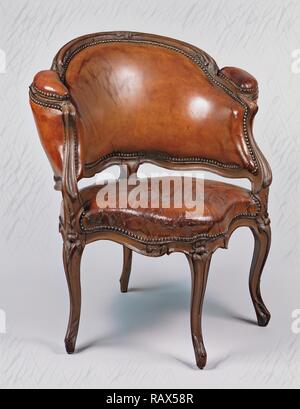 Stuhl (Fauteuil de cabinet), Étienne Meunier, Französisch, Master 1732, Paris, Frankreich, Europa zugeschrieben, über Neuerfundene Stockfoto