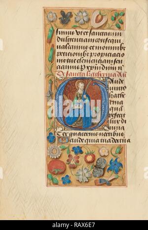 Erste G: die Heilige Katharina, Meister der Dresdener Gebetbuch oder Workshop, Flämisch, aktiv um 1480 - 1515, Brügge neuerfundene Stockfoto