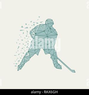 Eis-Hockeyspieler Stock Vektor