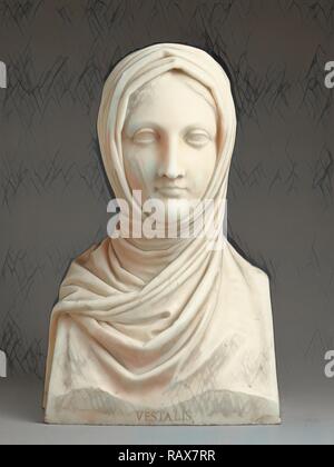 Herm einer Vestalin, Antonio Canova, Italienisch, 1757-1822, Italien, Europa, 1821-1822, Marmor, Objekt:H:49,8 x Neuerfundene Stockfoto