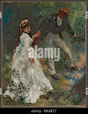 La Promenade, Pierre-Auguste Renoir, Französisch, 1841 - 1919, Frankreich, Europa, 1870, Öl auf Leinwand, Ungerahmt: 81,3 x 64,8 Neuerfundene Stockfoto