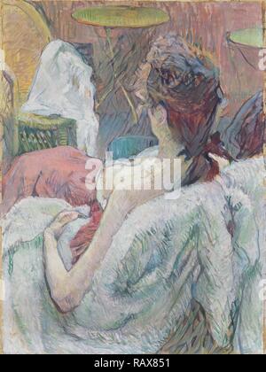 Das Modell ruht, Henri de Toulouse-Lautrec, Französisch, 1864 - 1901, 1889, Tempera oder Kasein mit Öl auf Pappe neuerfundene Stockfoto