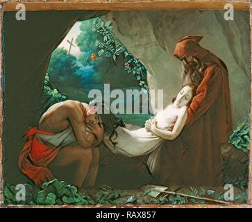 Beerdigung von Atala, nach Anne-Louis Girodet de Roucy-Trioson, Französisch, 1767 - 1824, nach 1808, Öl auf Leinwand, ungerahmt Neuerfundene Stockfoto