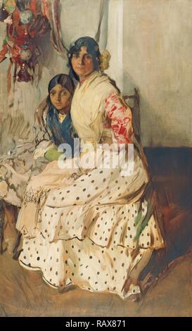 Pepilla der Sinti und Roma und ihre Tochter, Joaquin Sorolla y Bastida, Spanisch, 1863-1923, 1910, Öl auf Leinwand, ungerahmt Neuerfundene Stockfoto