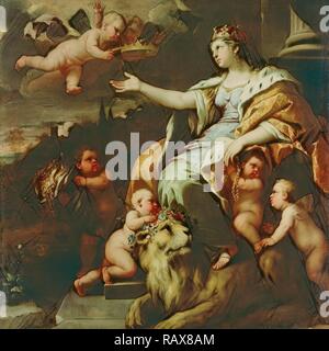 Allegorie der Großmut, Luca Giordano, Italienisch (Neapolitanische), 1634 - 1705, ca. 1670, Öl auf Leinwand, ohne Rahmen: 180.3 Neuerfundene Stockfoto