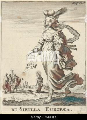 Europäische Sibyl, Jan Luyken, Timotheus zehn Hoorn, 1684. Neuerfundene durch Gibon. Klassische Kunst mit einem modernen Touch neuerfundene Stockfoto