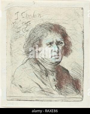 Erwachsene männliche, Jan Chalon, 1748 - 1795. Neuerfundene durch Gibon. Klassische Kunst mit einem modernen Touch neuerfundene Stockfoto