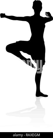 Tanzen Ballett Tänzerin Silhouette Stock Vektor