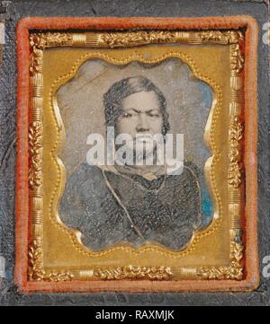 [Porträt eines älteren Indianerin], Unbekannten, amerikanischen, ca. 1855, Daguerreotypie, von Hand gefärbt, 1/6 Neuerfundene Stockfoto