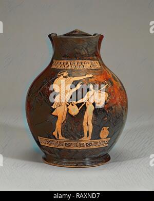 Dachgeschoss Red-Figure Oinochoe, Form 3 (Oionokles Chous), Maler, Griechisch (Dachgeschoss), Aktiv, etwa 470 v. Chr., Athen, Griechenland neuerfundene Stockfoto