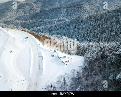 Daisetsuzan Nationalpark von Hokkaido, Japan im Winter Stockfoto