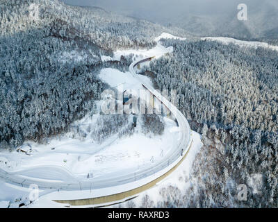 Daisetsuzan Nationalpark von Hokkaido, Japan im Winter Stockfoto