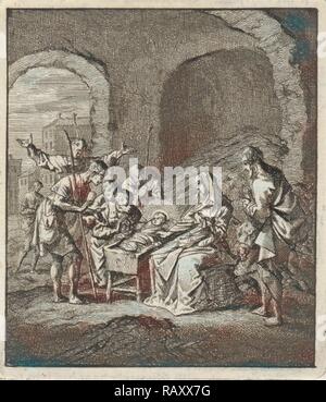 Die Anbetung der Schäfer, Jan Luyken, Jan Rieuwertsz. (II), barent Visscher, 1706. Neuerfundene durch Gibon. Klassische Kunst neuerfundene Stockfoto