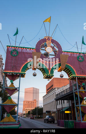 Boone Powell Arch im historischen Viertel. Galveston, Texas, USA. Stockfoto