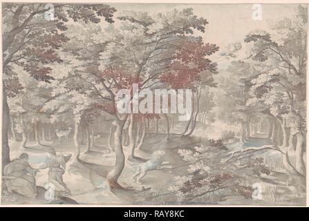 Fünfte Vision von Esra, Pierre Gallays Nicolaes de Bruyn, 1608. Neuerfundene durch Gibon. Klassische Kunst mit einem modernen Touch neuerfundene Stockfoto