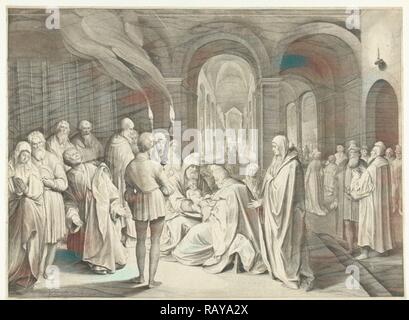 Die Beschneidung Christi, Nicolaes de Bruyn, 1620. Neuerfundene durch Gibon. Klassische Kunst mit einem modernen Touch neuerfundene Stockfoto