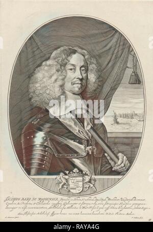 Portrait von Jakob Baron van Wassenaer Heer van Obdam, Theodor Matham, 1658 - 1676. Neuerfundene durch Gibon. Klassische Kunst neuerfundene Stockfoto