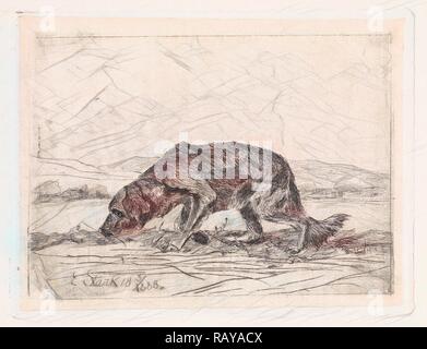 Hund, Elias Stark, 1888. Neuerfundene durch Gibon. Klassische Kunst mit einem modernen Touch neuerfundene Stockfoto