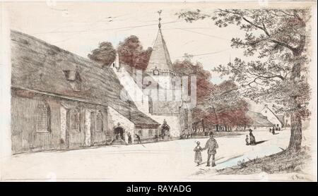 Grote Kerk Vreeland, Niederlande, Elias Stark, 1887. Neuerfundene durch Gibon. Klassische Kunst mit einem modernen Touch neuerfundene Stockfoto