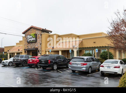 HICKORY, NC, USA-1/3/19: Olive Garden ist ein amerian Restaurant kette in Italienisch-amerikanische Küche. Es wurde 1982 gegründet. Stockfoto