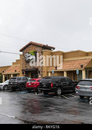 HICKORY, NC, USA-1/3/19: Olive Garden ist ein amerian Restaurant kette in Italienisch-amerikanische Küche. Es wurde 1982 gegründet. Stockfoto