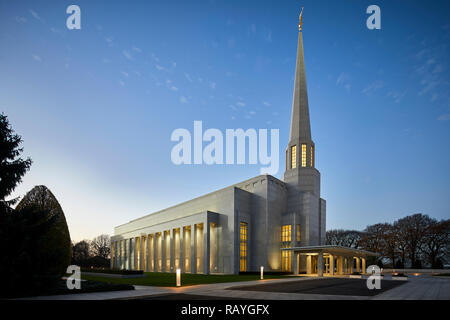 Wahrzeichen Preston England Tempel 52 der Tempel der Kirche Jesu Christi der Heiligen der Letzten Tage HLT-Kirche in Chorley, Lancashire Stockfoto