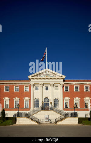 Ehemalige Haus palladianischen Stil Rathaus Warrington, Cheshire, England ursprünglich als Bank Halle denkmalgeschützten Gebäude nach den Plänen des Architekten James Gibbs Stockfoto