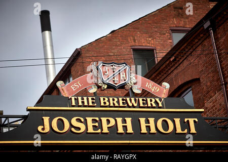 Backstein Joseph Holt Brauerei Empire Straße, Cheetham Stockfoto