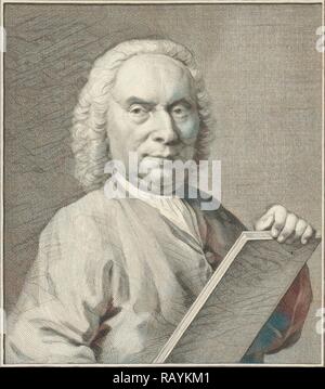 Portrait von Pieter Langendijk, Jacob Houbraken, Cornelis Pronk, 1749 - 1751. Neuerfundene durch Gibon. Klassische Kunst mit einem Neuerfundene Stockfoto