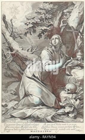 H Pönitenten Maria Magdalena, Willem Isaacsz. van Swanenburg, Cornelis Gijsbertsz. Plemp, Jacques Razet, 1609 überarbeitet Stockfoto