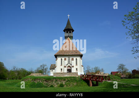 Römisch-katholische Kirche in Ofoldeak, Ungarn. Maria szuz Keresztenyek Segitsege romai katolikus megyeben templom Csongrad, Magyarorszagon Ofoldeakon,.. Stockfoto