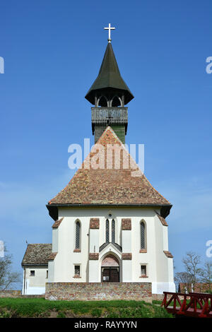 Römisch-katholische Kirche in Ofoldeak, Ungarn. Maria szuz Keresztenyek Segitsege romai katolikus megyeben templom Csongrad, Magyarorszagon Ofoldeakon,.. Stockfoto