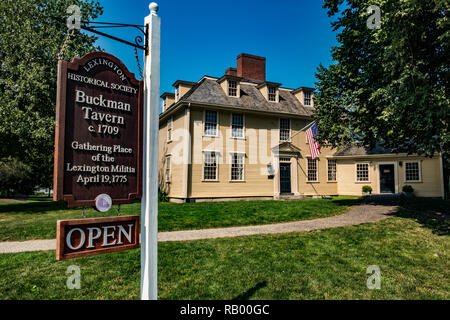 Buckman Tavern in der Lexington, Massachusetts Stockfoto