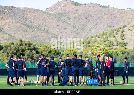 LA MANGA, Spanje, 05-01-2019, Fußball, La Manga Club Resort, niederländischen Eredivisie, Saison 2018/2019, Spieler des FC Utrecht an der Tonhöhe, während des Trainings Camp Utrecht in La Manga5-01-2019, Stockfoto