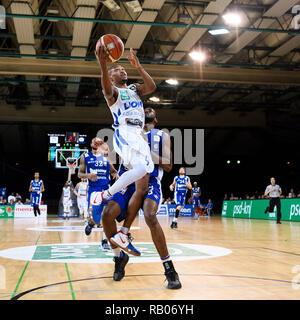 Karlsruhe, Deutschland. 05 Jan, 2019. k03 in Duellen mit s25. GES/Basketball/ProA: PSK Lions - Schalke 04 - 05.01.2019 | Verwendung der weltweiten Kredit: dpa/Alamy leben Nachrichten Stockfoto