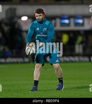 Galway, Irland. 5 Jan, 2019. Guinness Pro 14 Rugby, Connacht versus Munster; Sammy Arnold (Münster) mit der Kugel im Warm up Credit: Aktion plus Sport/Alamy leben Nachrichten Stockfoto