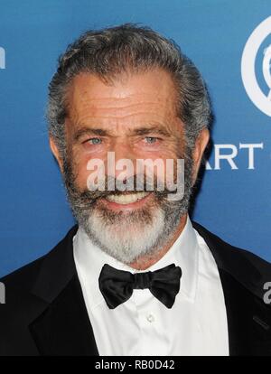 Mel Gibson in der Ankunftshalle für die Kunst des 12. jährlichen Elysium himmel Gala, Private Veranstaltungsort, Los Angeles, CA 5. Januar 2019. Foto von: Elizabeth Goodenough/Everett Collection Stockfoto