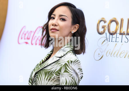 Kalifornien, USA. 5. Jan 2019. Fiona Xie kommt an der 6. jährlichen Gold erfüllt Golden Veranstaltung in das Haus auf Sonnenuntergang am 5. Januar 2019 in West Hollywood, Los Angeles, Kalifornien, Vereinigte Staaten. (Foto von Xavier Collin/Image Press Agency) Quelle: Bild Presse Agentur/Alamy leben Nachrichten Stockfoto