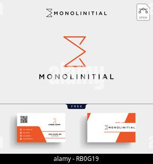 Minimale E erste Logo template Vector Illustration und Briefpapier Design, Briefbögen, Visitenkarten, Umschläge. Stock Vektor