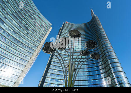 Die Unicredit Turm vom Architekten Cesare Pelli in der Isola Bezirk in Mailand, Italien, Stockfoto