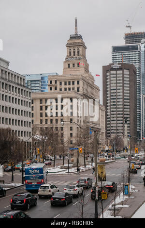 Downtown Toronto winter ruhigen Sonntagmorgen Stockfoto